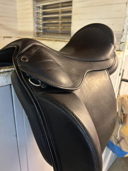 Zoom bild av töltrider islandshästsadel